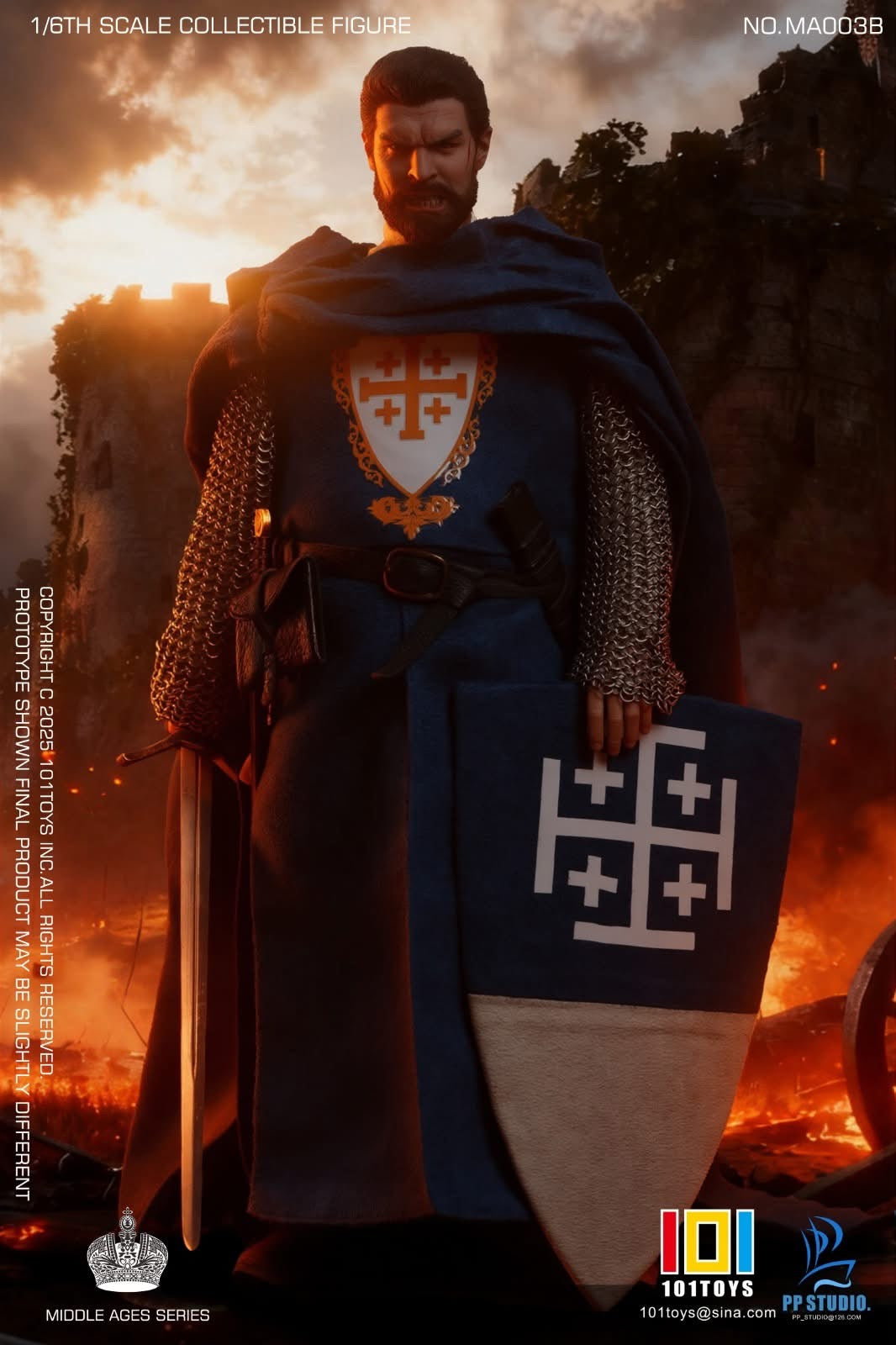 *Preorder* 101TOYS x PP STUDIO 1/6 Medieval Kingdom of Heaven Captain of the Gaurd 101toy- MA003B