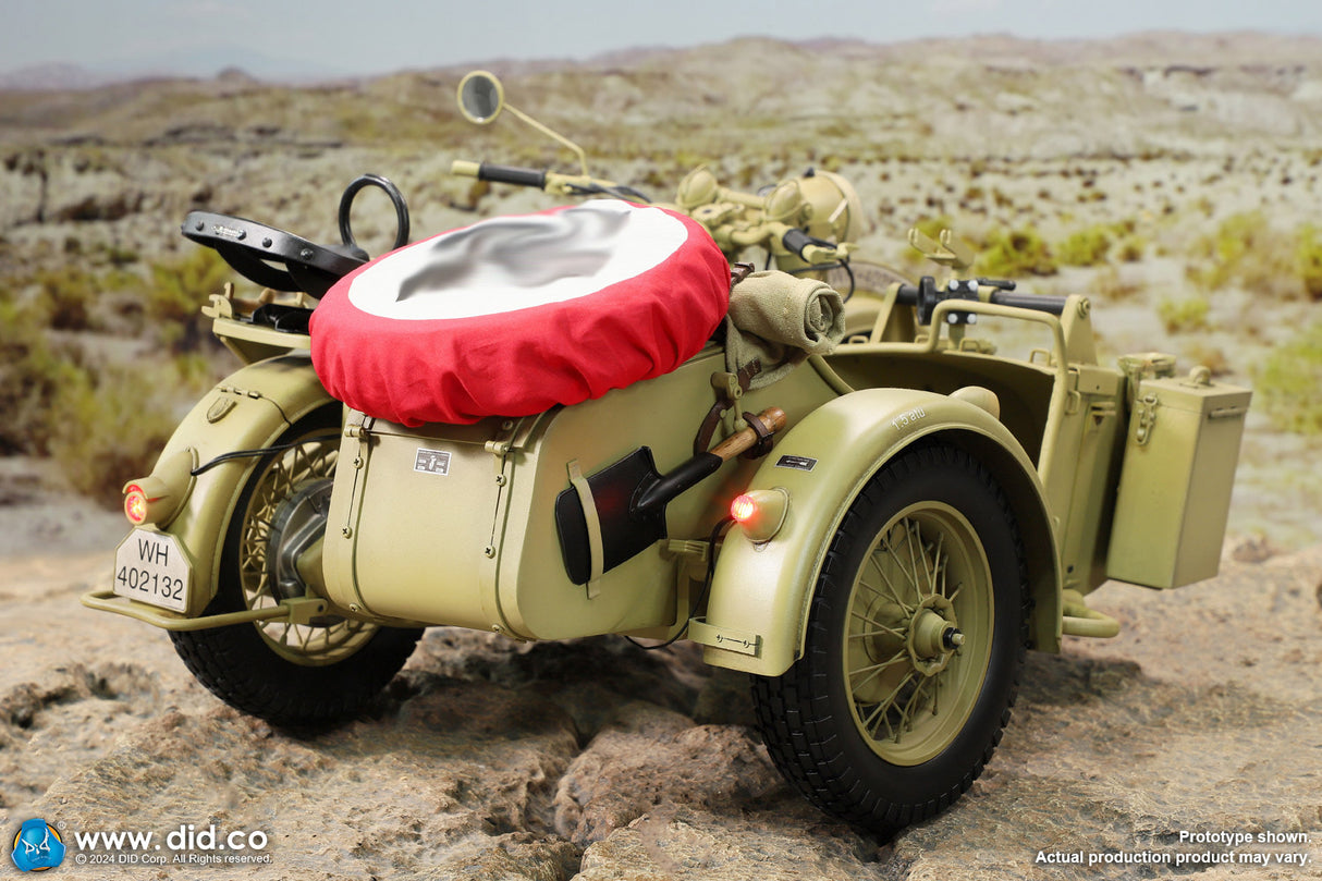 E60075Y 1/6 WWII German Zündapp KS 750 Motorcycle with sidecar (Sand)