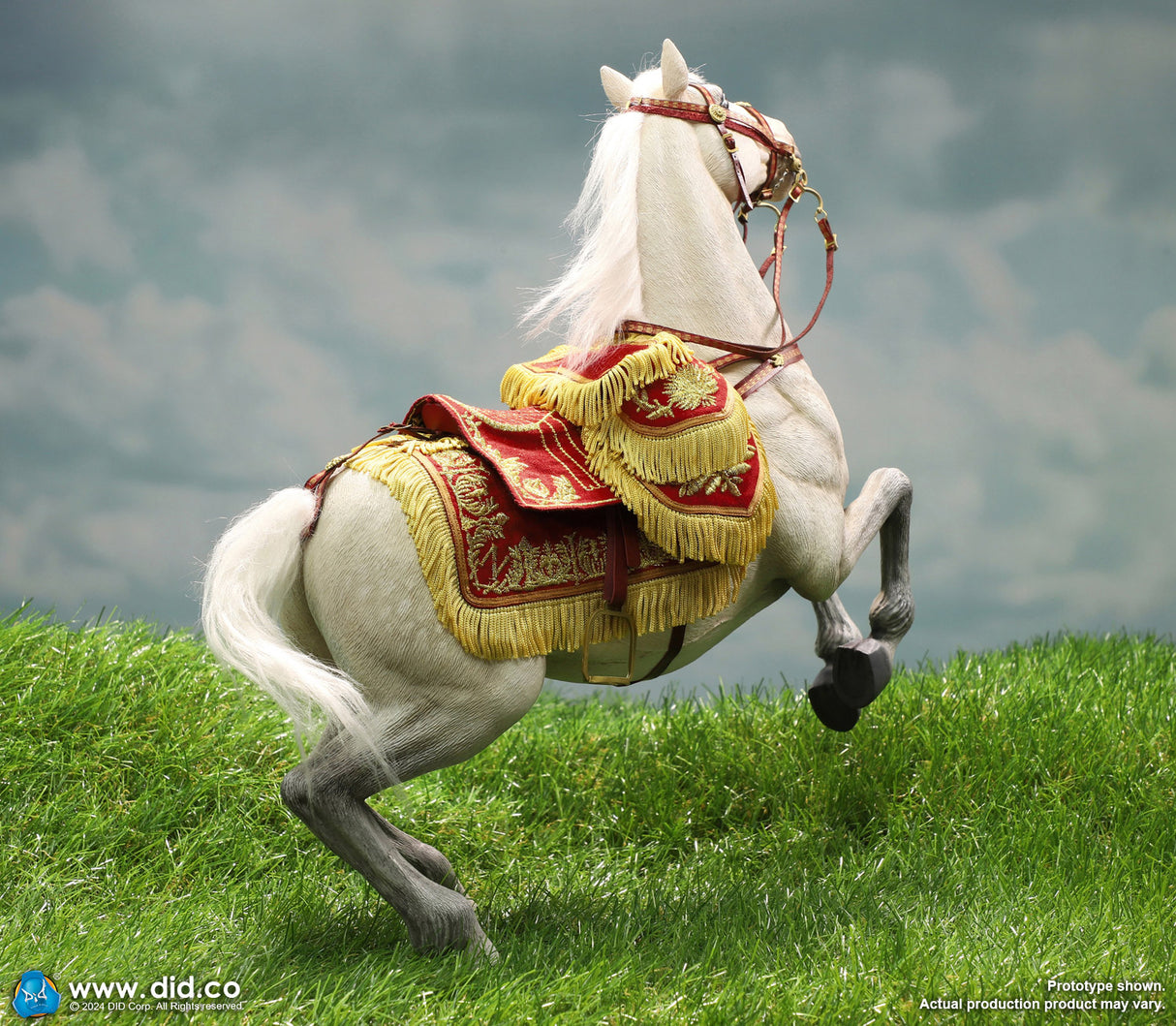 1/6 Scale Napoleon White War Horse (Prancing) - NIB DID E60078