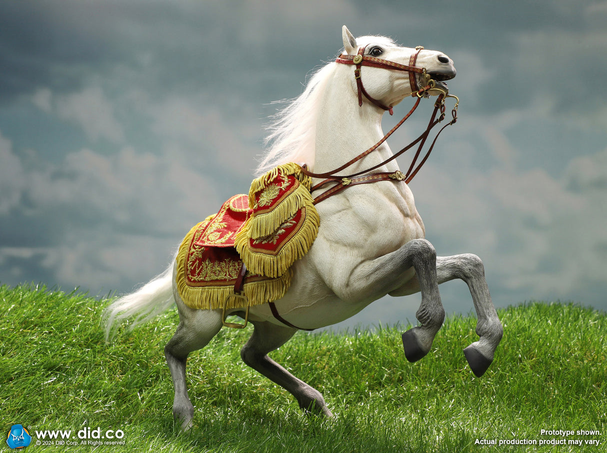 1/6 Scale Napoleon White War Horse (Prancing) - NIB DID E60078