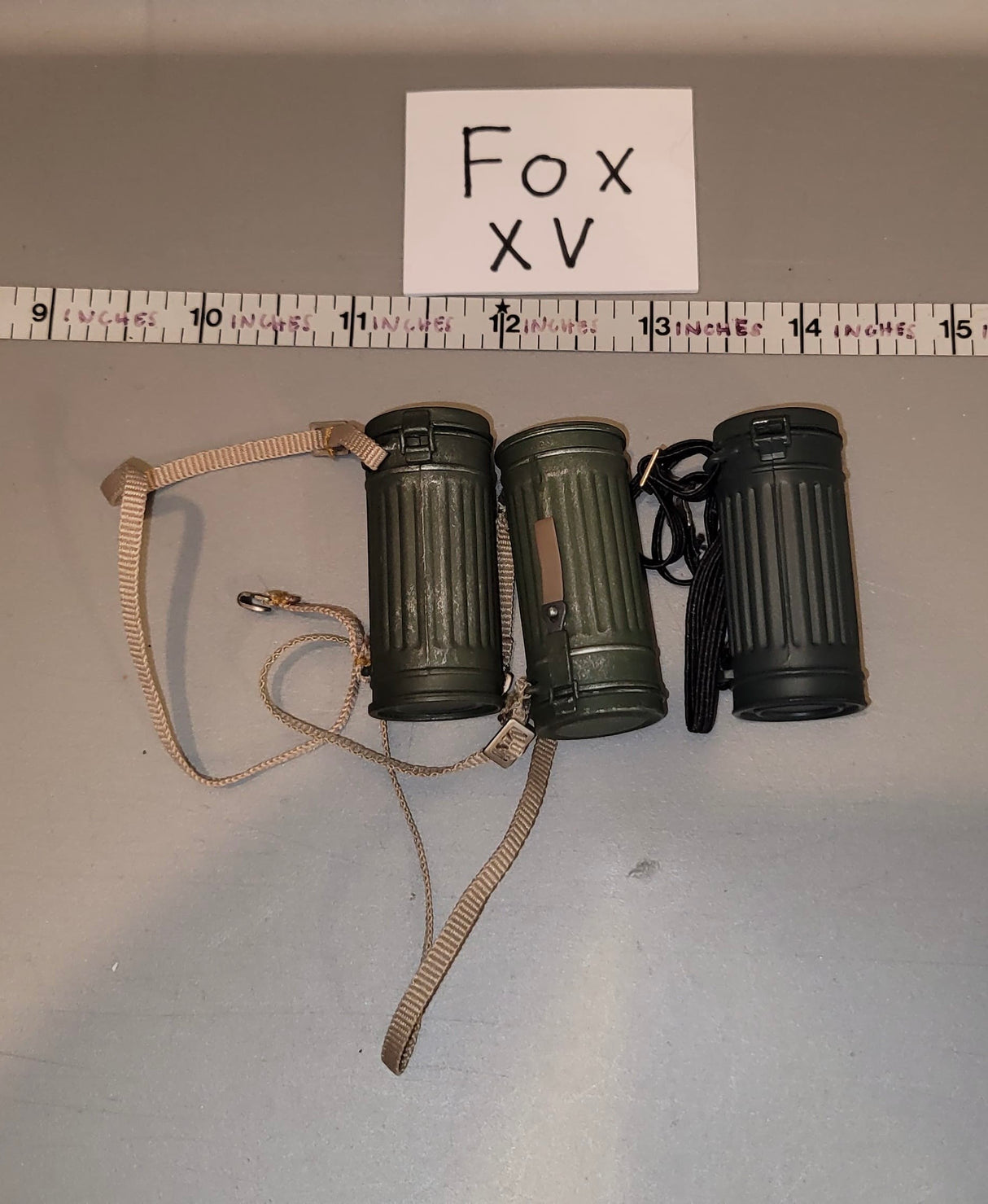 1/6 Scale WWII German Gas Mask Can Lot