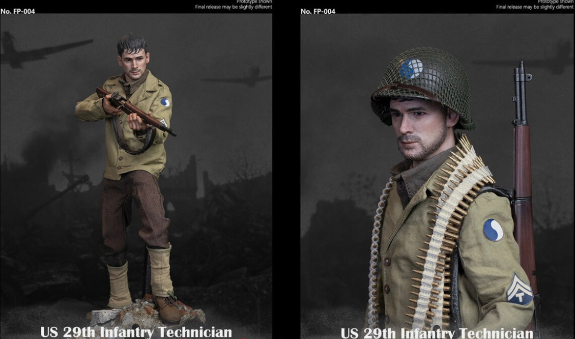 1/6 Scale WWII US 29th Infantry Technician Figure - NIB Facepool FP-004A