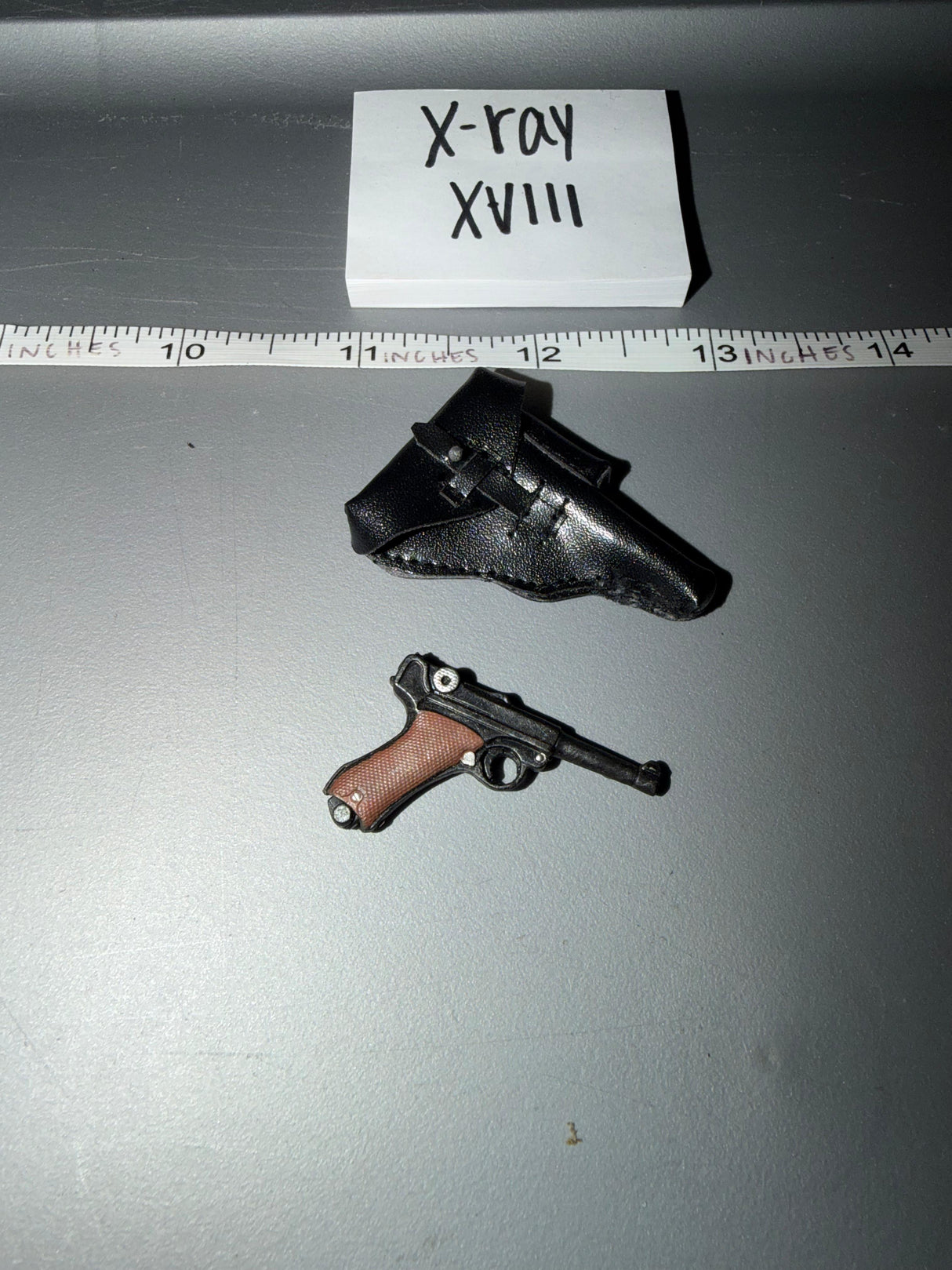 1/6 Scale WWII German Pistol and Holster - Leather