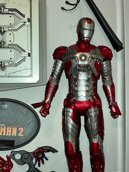 1/6 Scale Iron Man 2 Mark V Figure - Hot Toys Loose - MMS145