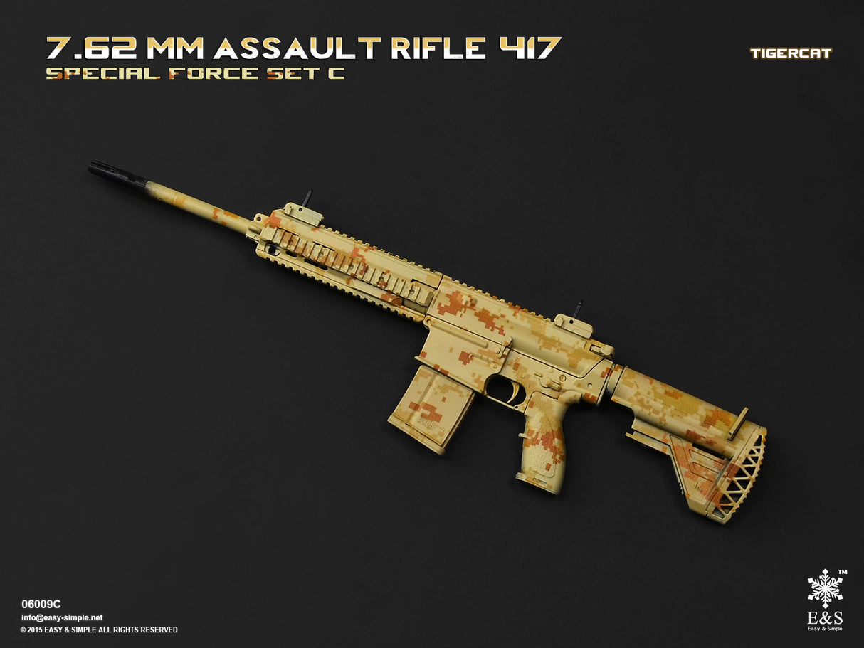 1/6 Scale Modern Era ASSAULT RIFLE 417 Weapons Set - NIB Easy and Simple Set C - MiscVII