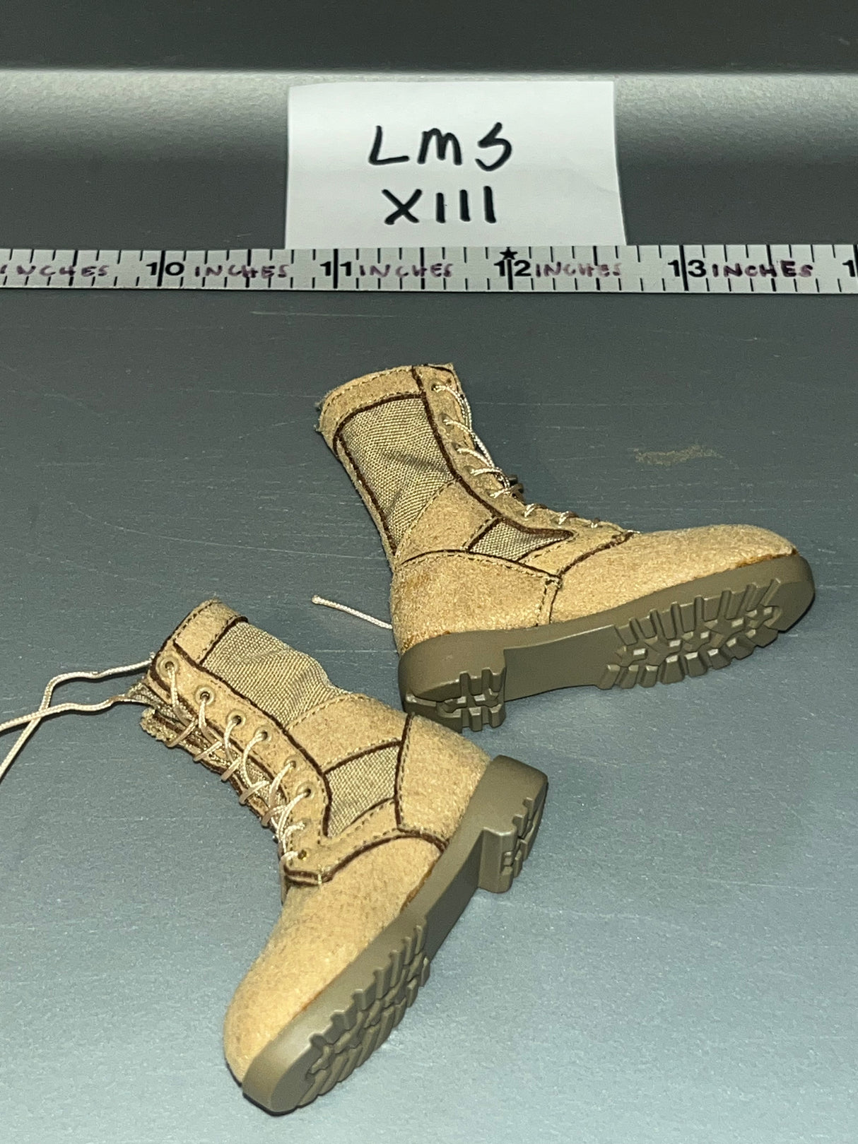 1:6 Scale Modern British Tan Boots - DAM U.K. British SAS Gulf War Gunner