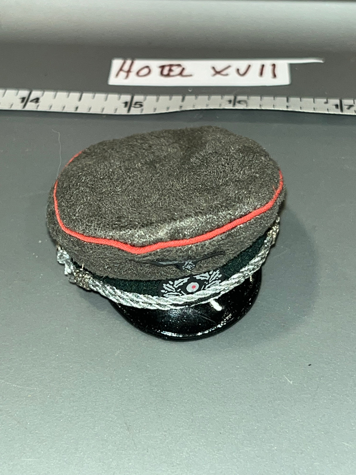 1/6 Scale WWII German Panzer Tanker Officer Cap - DID