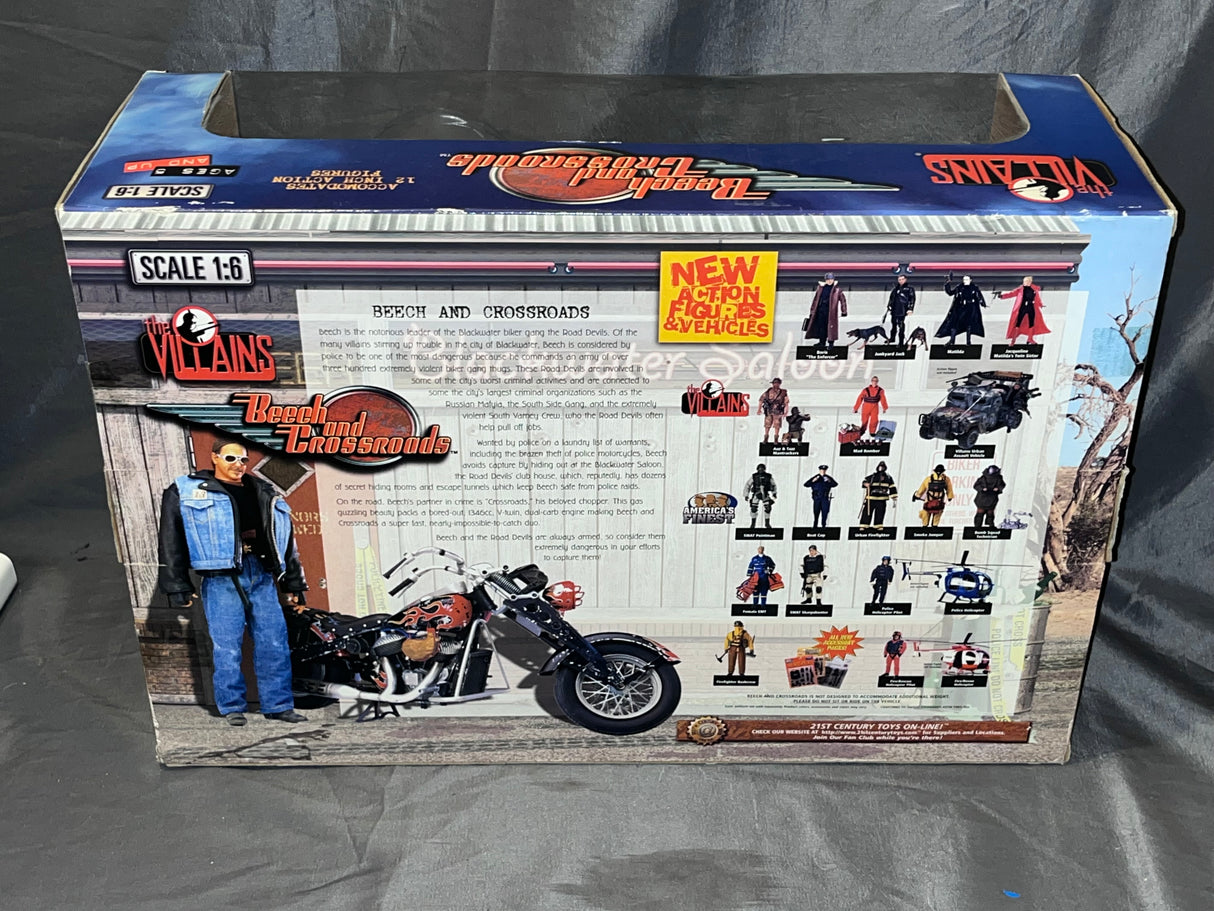 1/6 Scale Ultimate Soldier Modern Civilian Chopper Motorcycle with Biker Figure Set - The Villains Beech and Crossroads