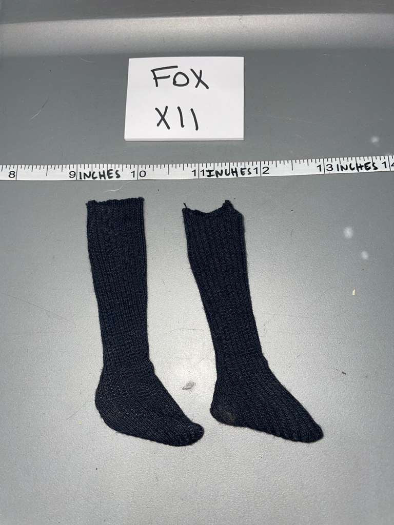 1:6 Scale Napoleonic Era Long Black Socks