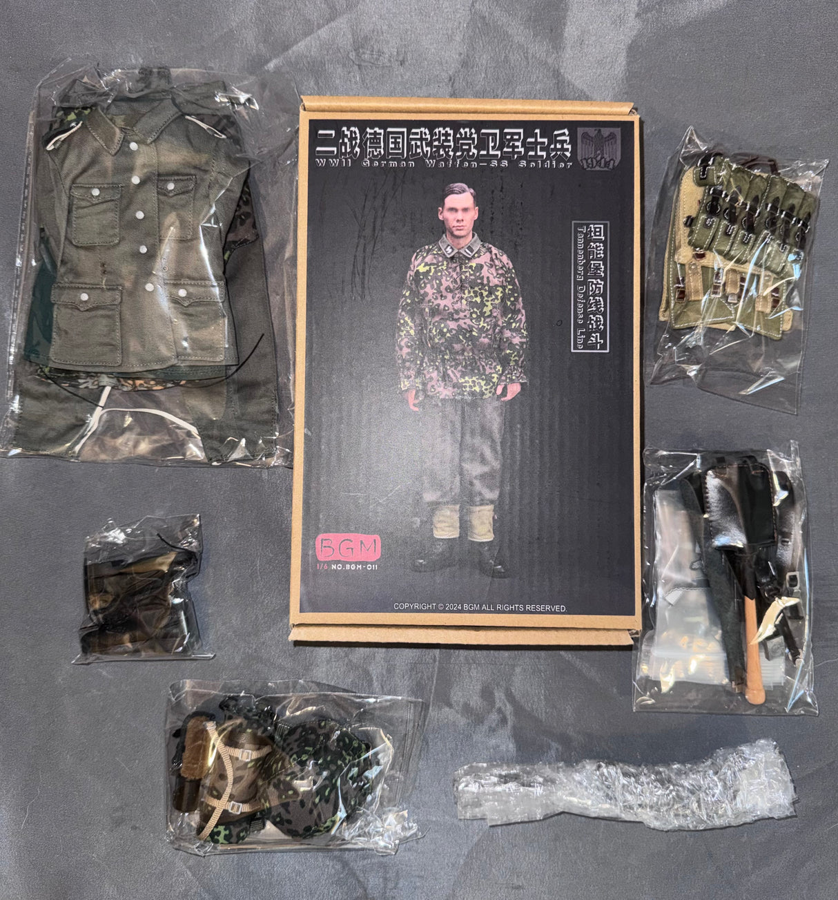 1/6 Scale WWII German Waffen SS Tannenberg Line MP-40 Uniform Set “B” - BGM - NIB