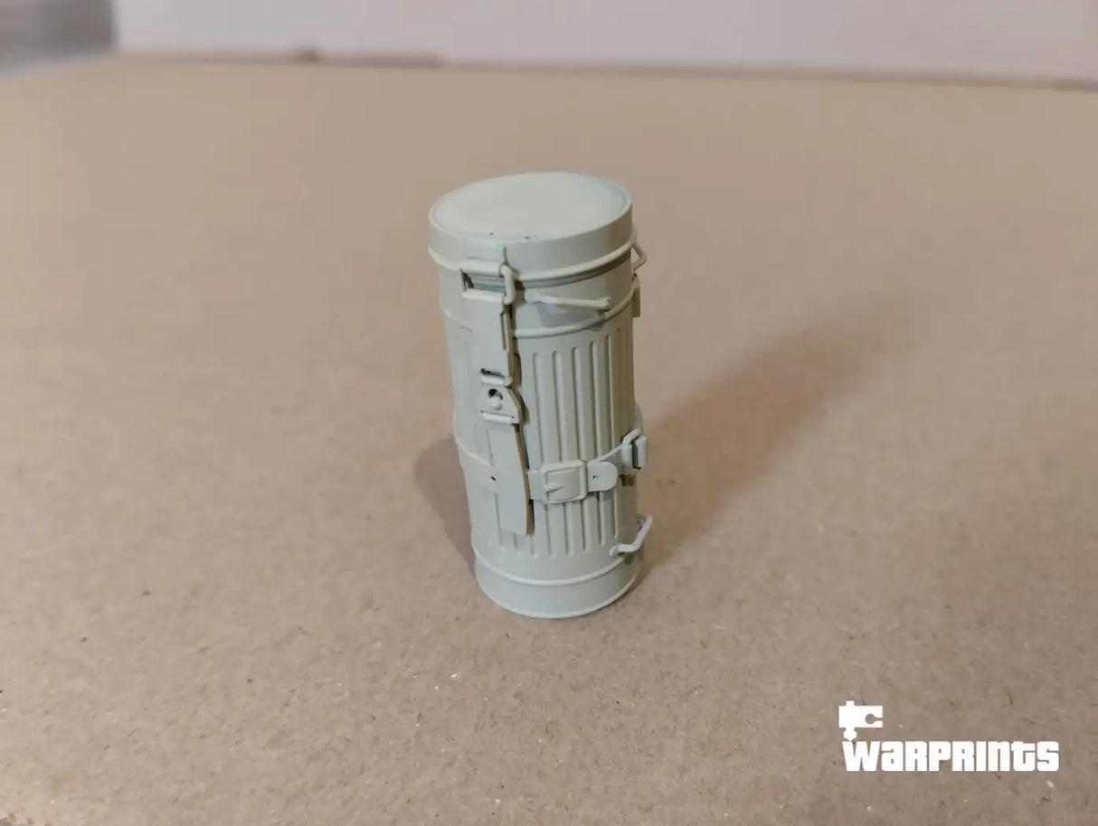1/6 Scale WWII German M38 Gas Mask Container with Mounts - Unfinished Model Kit - Warprints