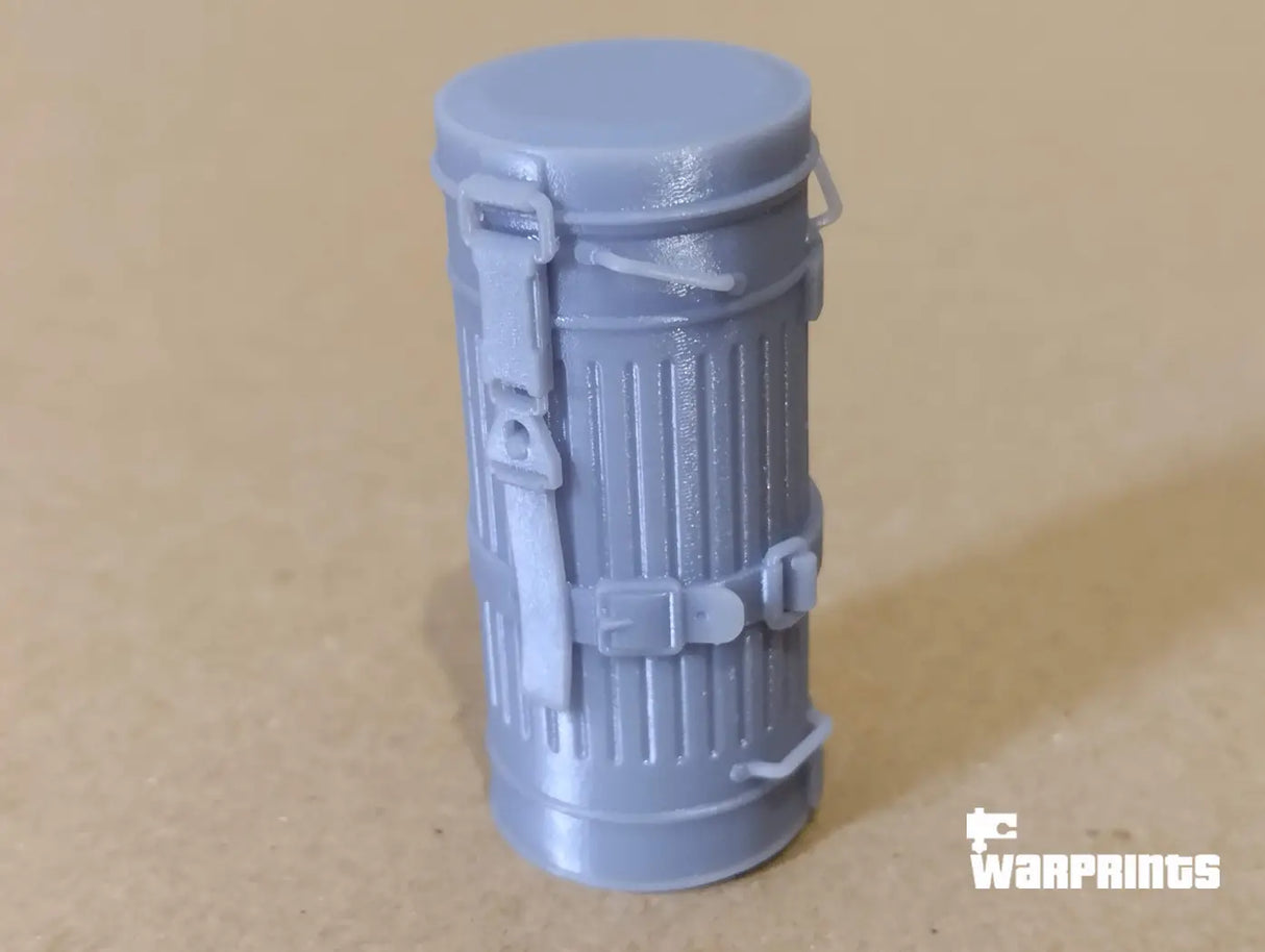 1/6 Scale WWII German M38 Gas Mask Container with Mounts - Unfinished Model Kit - Warprints