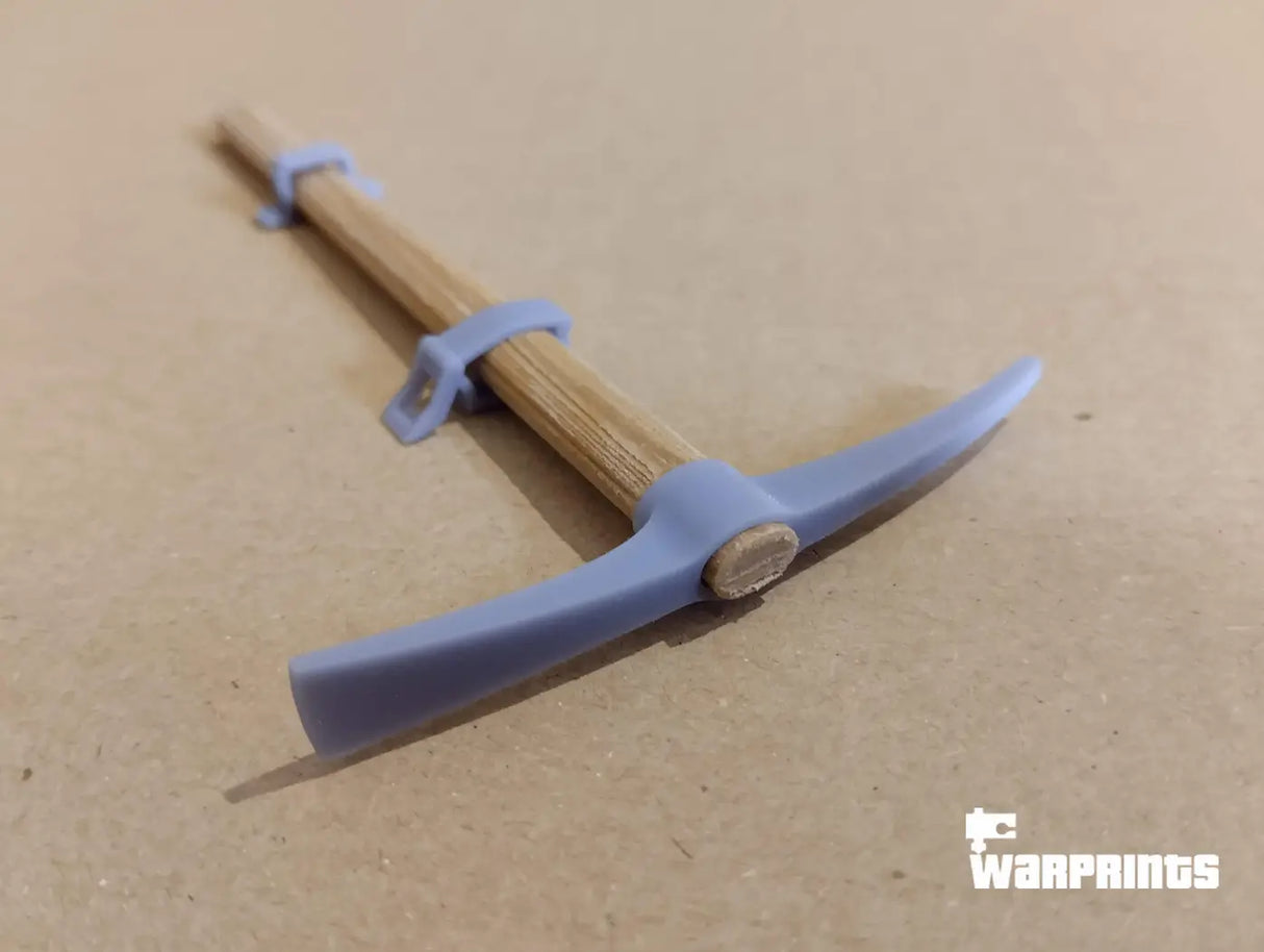 1/6 Scale WWII German Pick and Axe - Unfinished Model Kit - Warprints