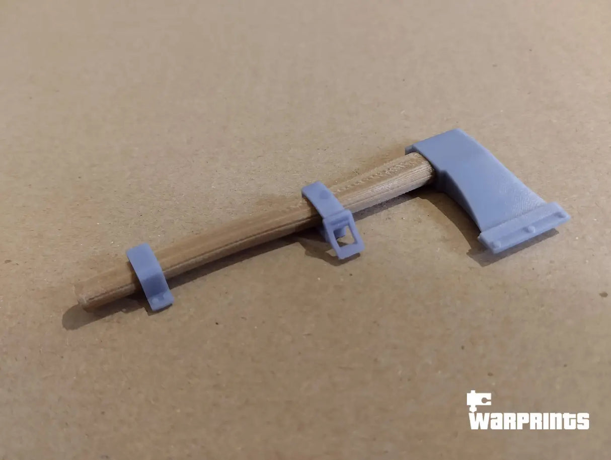 1/6 Scale WWII German Pick and Axe - Unfinished Model Kit - Warprints