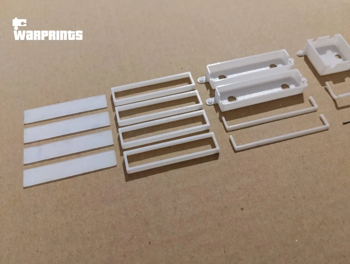 1/6 Scale WWII German Halftrack Glass Blocks for Visors - Unfinished Model Kit - Warprints