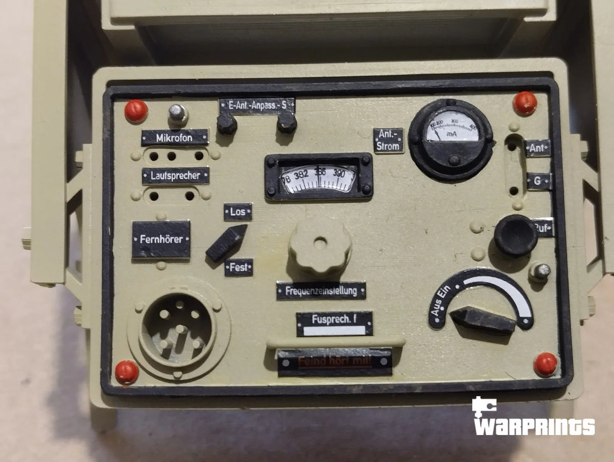 1/6 Scale WWII German Fusprech.F Radio Set - Unfinished Model Kit - Warprints