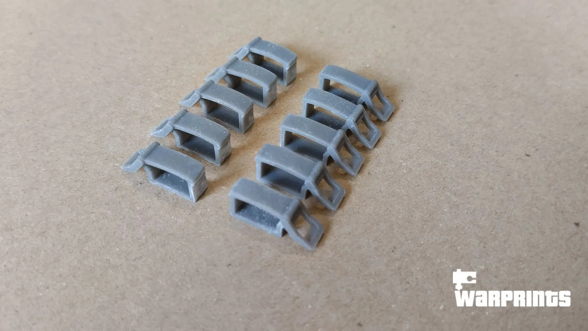 1/6 Scale WWII German Clamps for Tools – Type 1 – Set of 10 Clamps - Unfinished Model Kit - Warprints