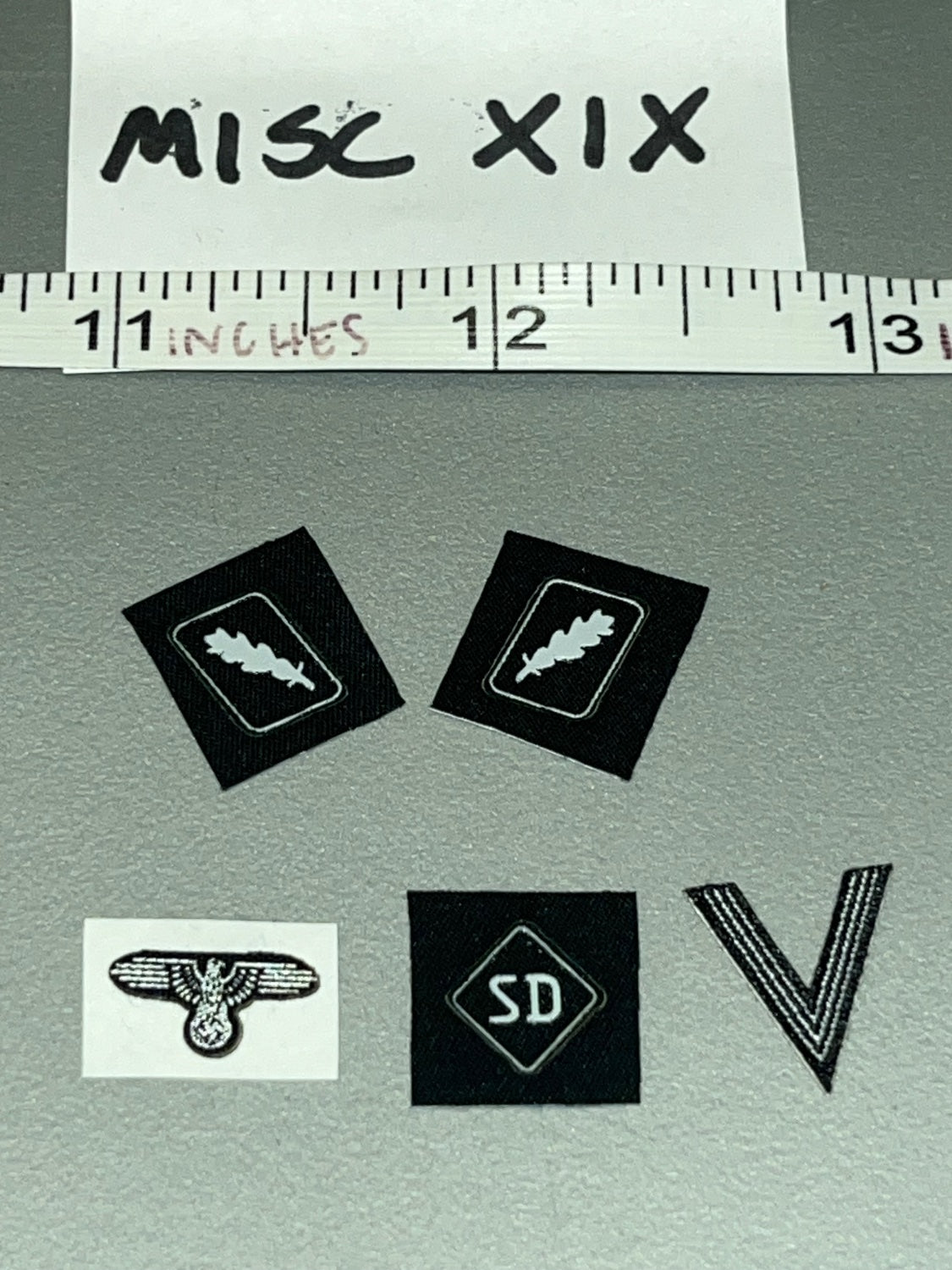 1/6 Scale WWII German SS Insignia Patch Set - Inglourious Bastards Hans "Landa" Figure UD9053 UJINDOU MISC XIX