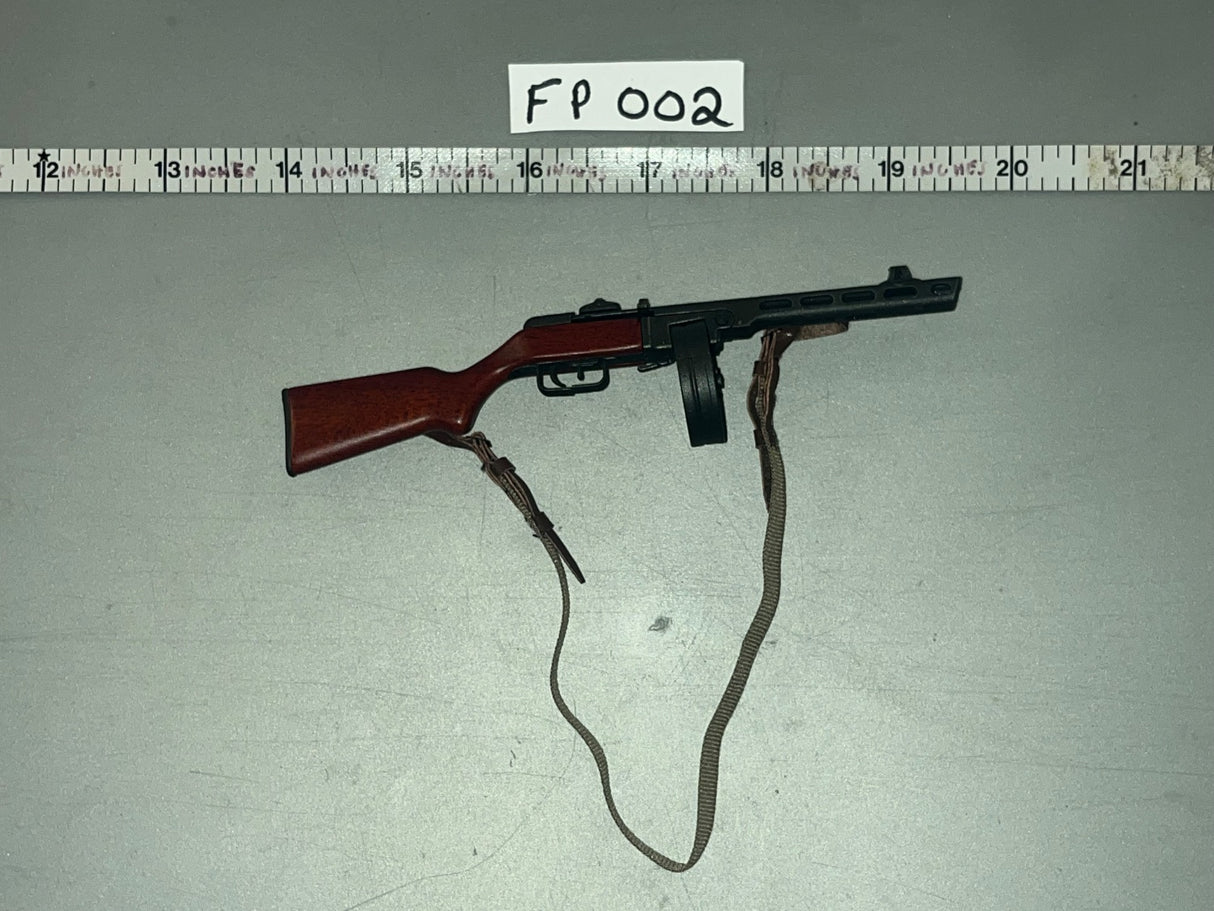 1/6 Scale WWII Russian PPSh-41 Submachine Gun with Sling - WWII Russian Soviet Naval Infantry - FP021 Facepool FP 002