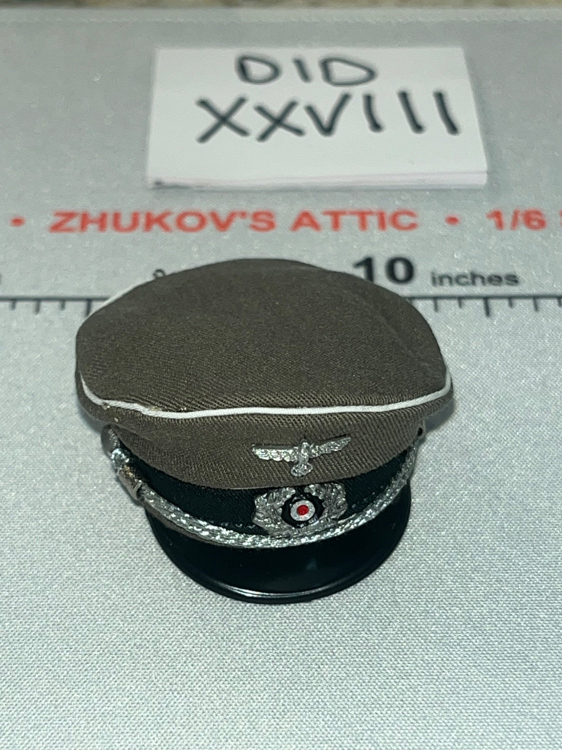 1/6 Scale WWII German Officer Peaked Visor Cap - Wehrmacht Officer – Otto Remer D80194 DID