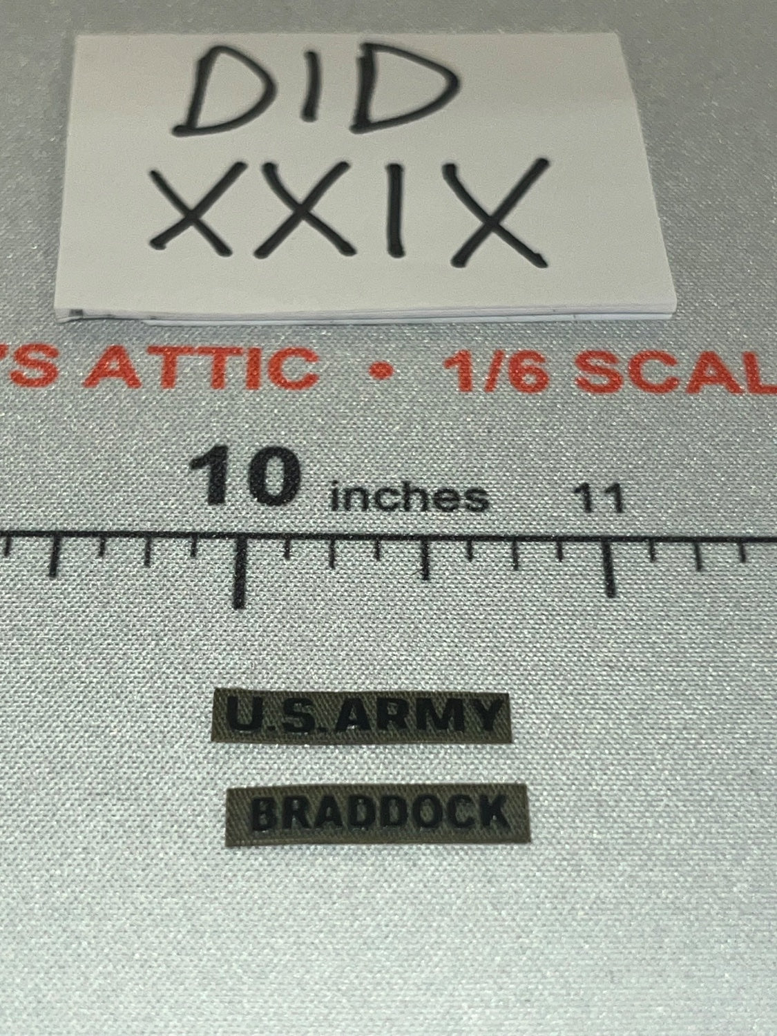 1/6 Scale WWII US Name Tapes Set - V80184 1/6 Vietnam War U.S. Army – Colonel James DID