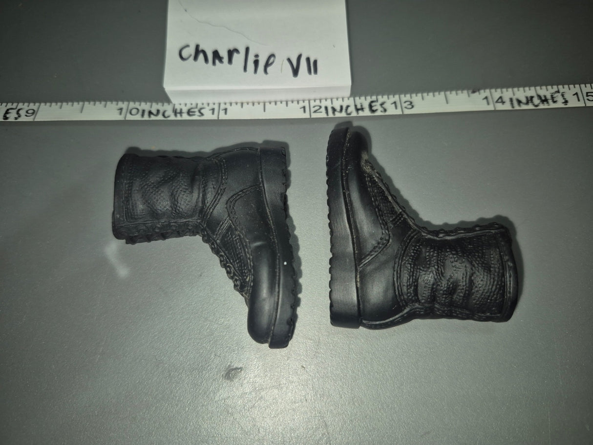 1/6 Scale Modern Era Black Tactical Combat Boots