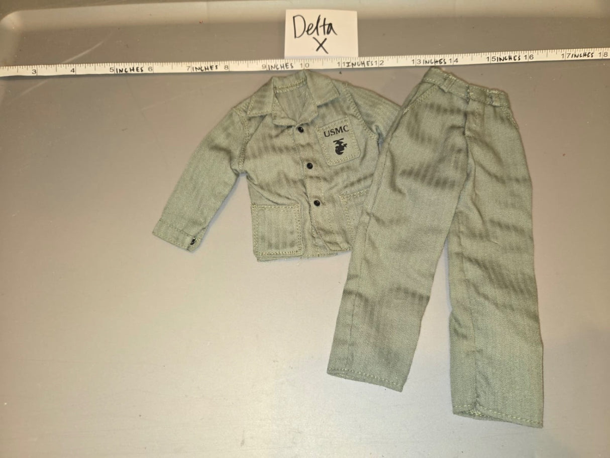 1/6 Scale WWII USMC Herringbone Utility Uniform Set - Delta X