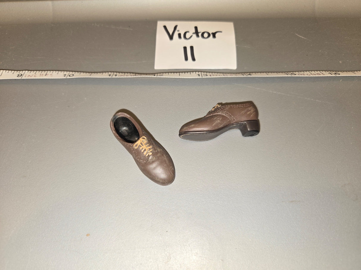 1/6 Scale WWII US Brown Oxford Dress Shoes - Victor II