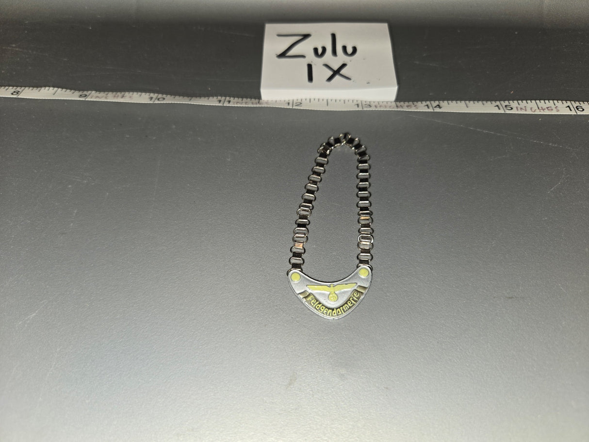 1/6 Scale WWII German Feldgendarmerie Neck Gorget - Zulu IX