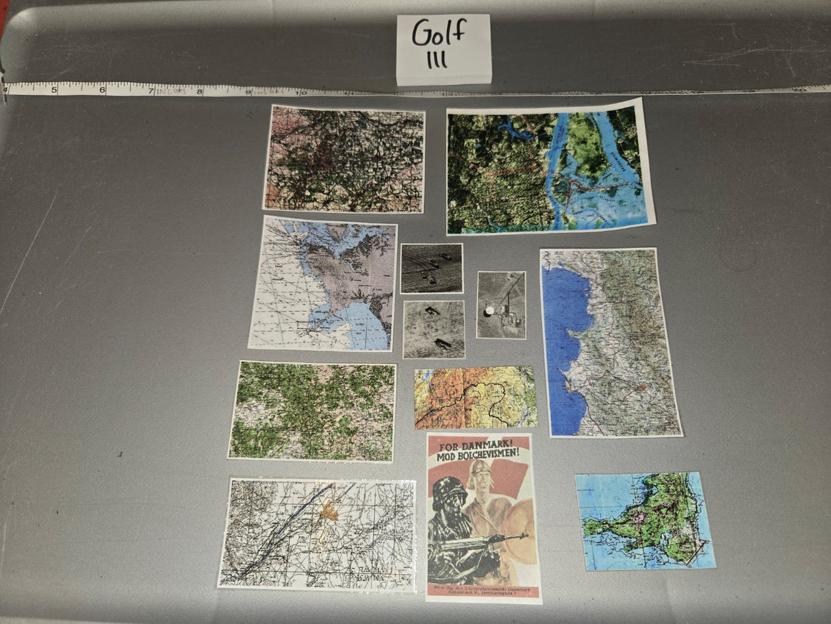 1/6 Scale WWII German Map and Propaganda Poster Lot - Golf III