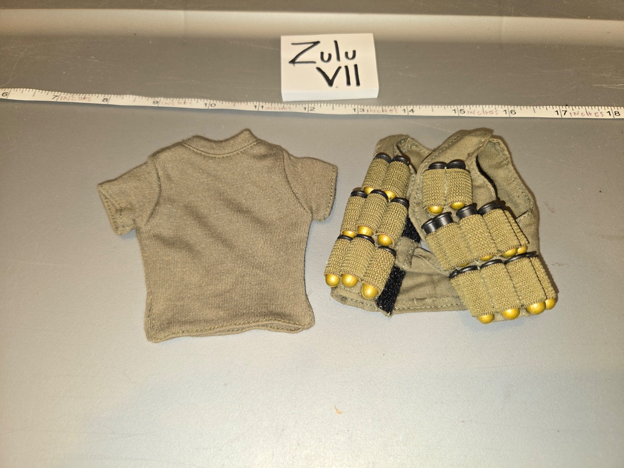 1/6 Scale Modern Era US T-Shirt and Shotgun Shell Chest Rig - Zulu VII