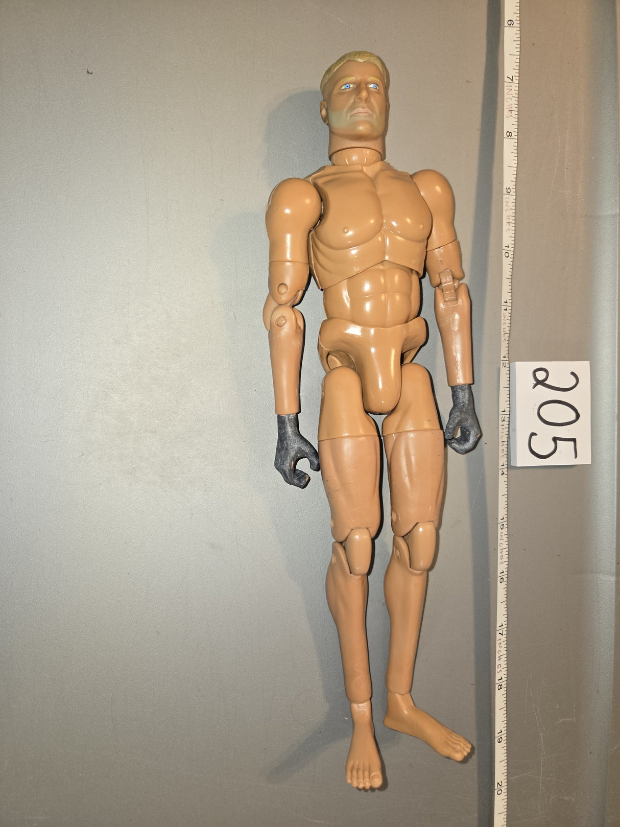1/6 Scale Nude Male Action Figure with Dark Hands