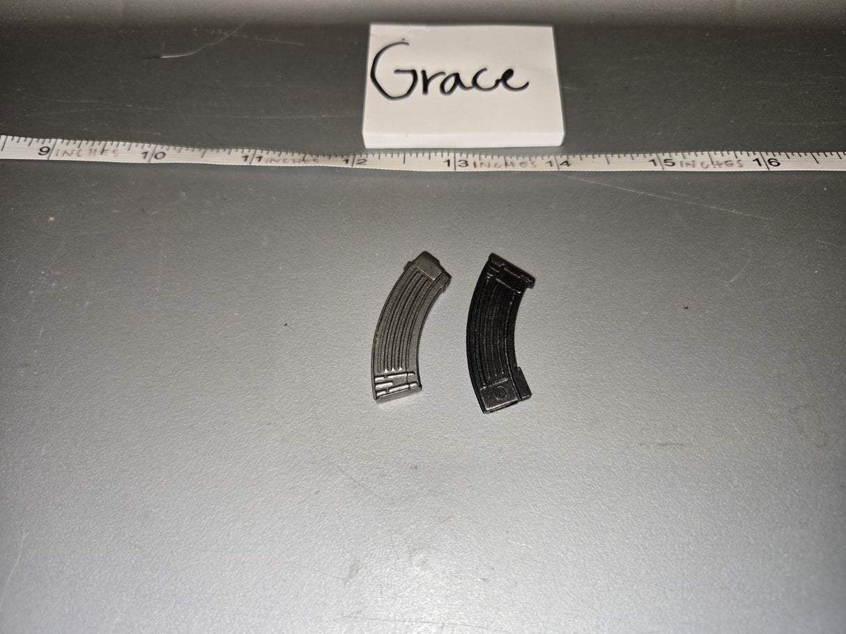 1/6 Scale WWII Russian AK-47 Curved Rifle Magazine Lot - Grace