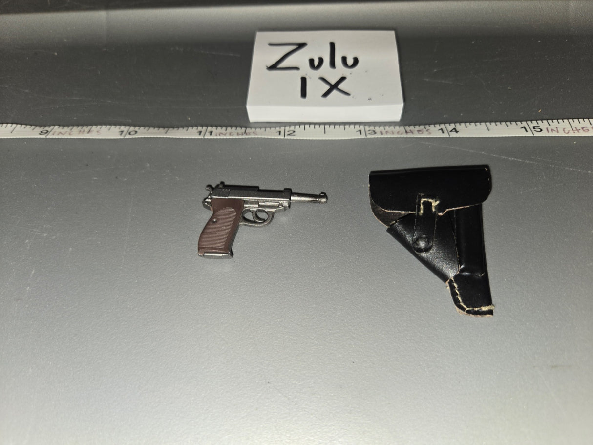 1/6 Scale WWII German Walther P38 Pistol and Holster - Zulu IX