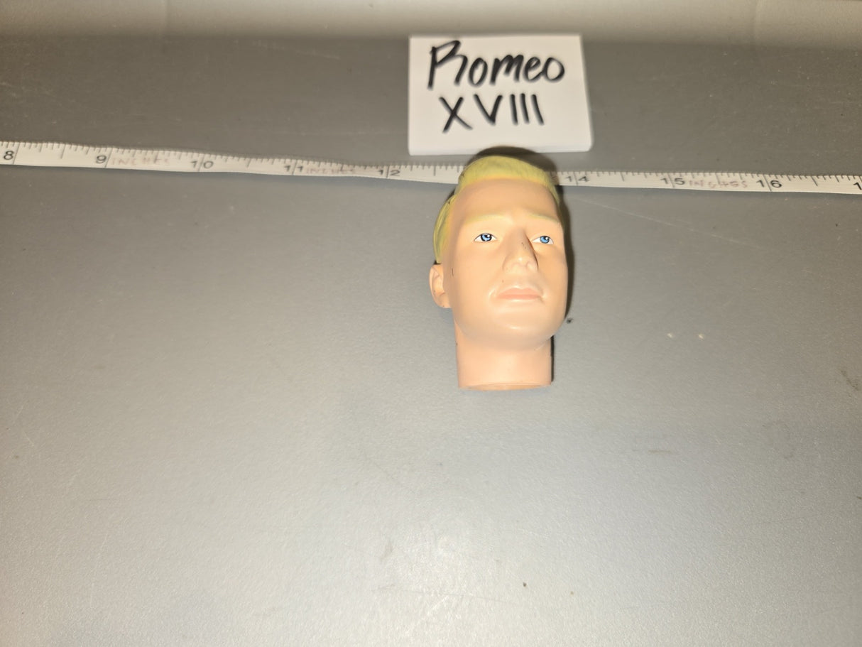 1/6 Scale Male Head Sculpt with Blonde Hair and Blue Eyes - Romeo XVIII