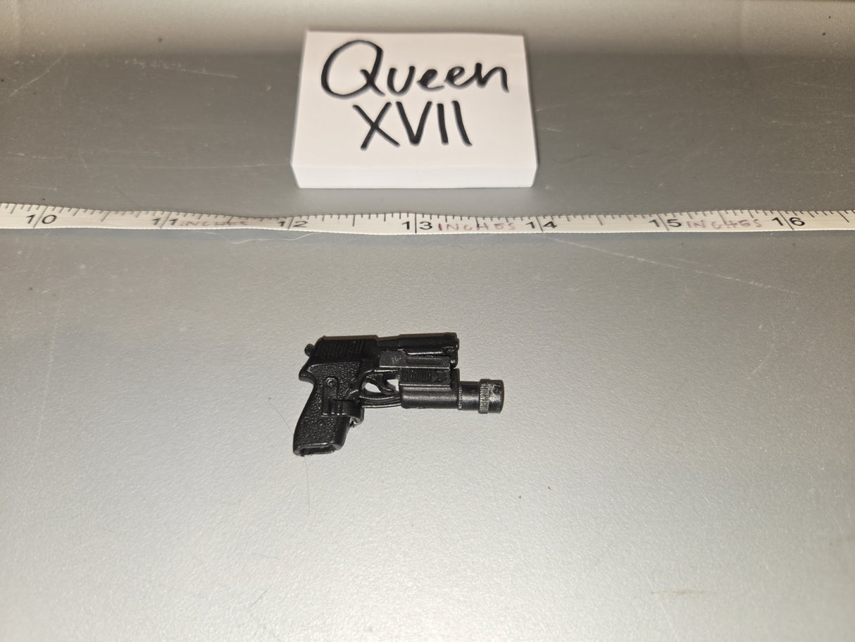 1/6 Scale Modern SIG Sauer P226 Pistol with Suppressor and Rail Mounted Light - Queen XVII