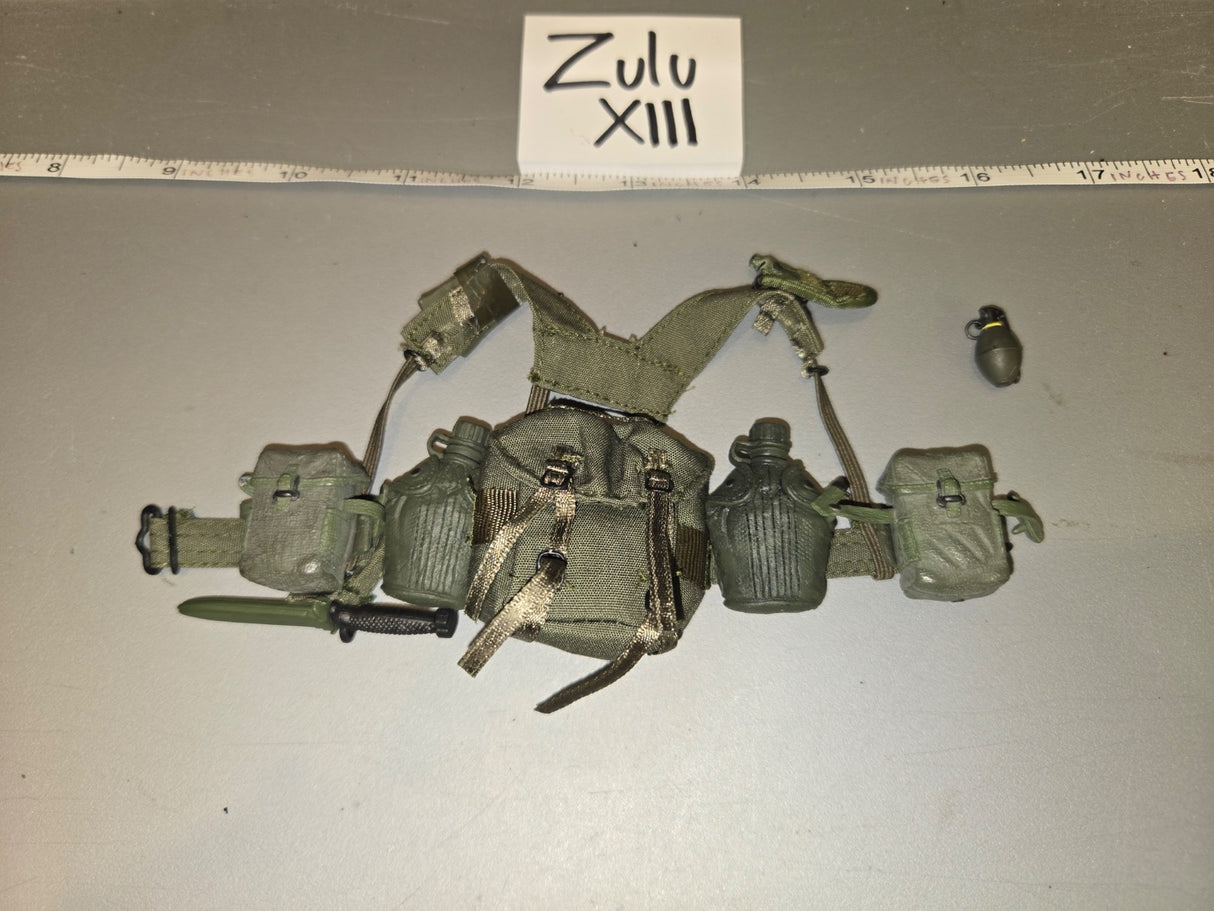1/6 Scale Vietnam Era US Load Bearing Equipment Web Gear Set - Zulu XIII