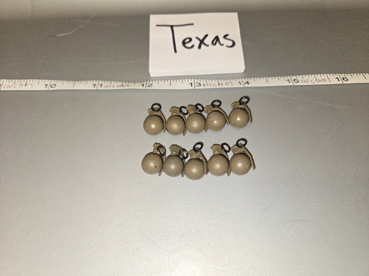 1/6 Scale WWII US Mk 3A2 Offensive Grenade Lot - Texas