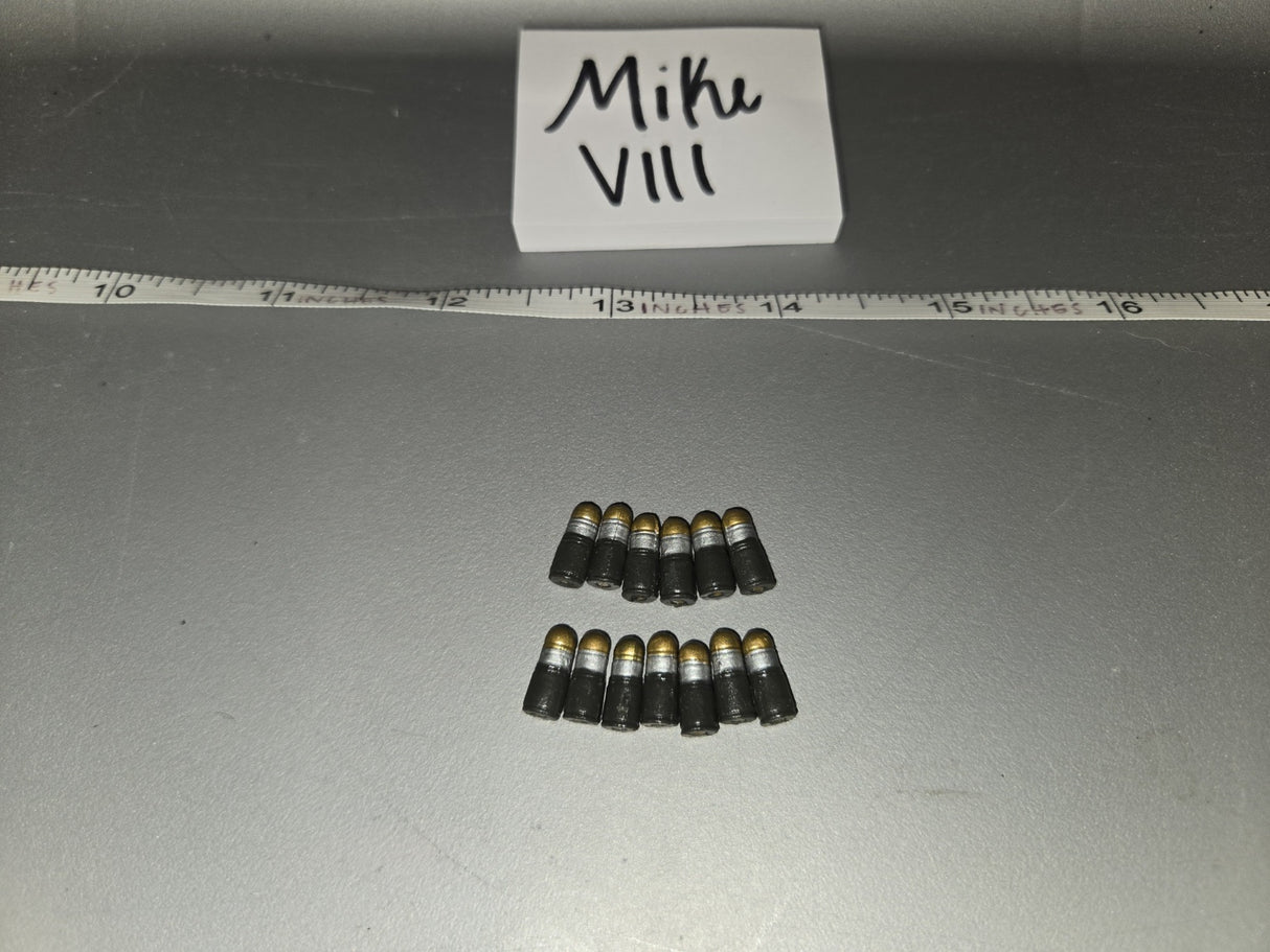 1/6 Scale WWII German Pistol Cartridge Lot - Mike VIII