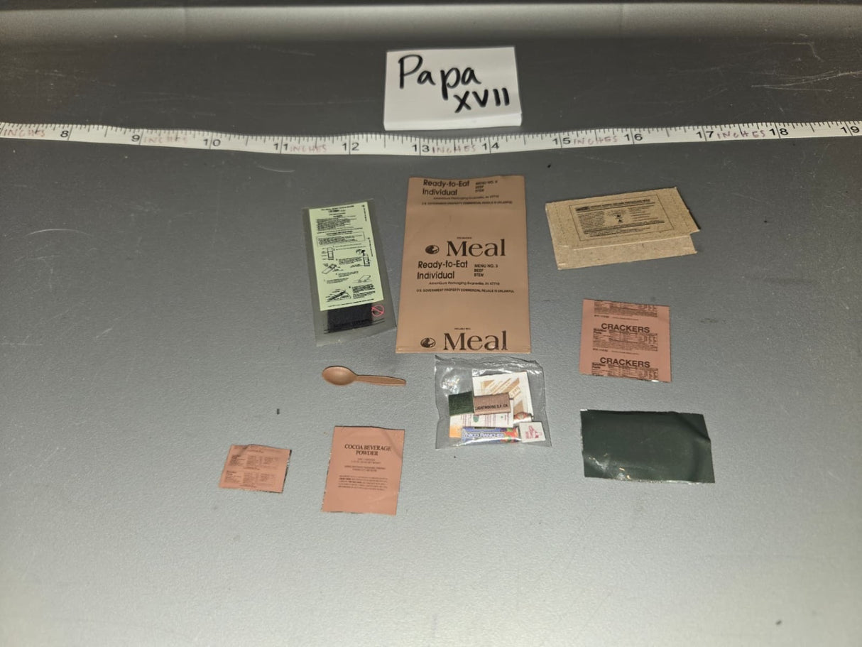 1/6 Scale Modern US Army MRE Meal Ready-to-Eat Ration Set - Papa XVII
