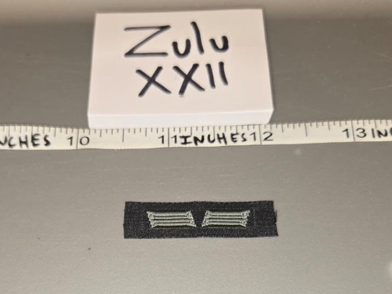 1/6 Scale WWII US Army First Lieutenant Rank Insignia Bar Set