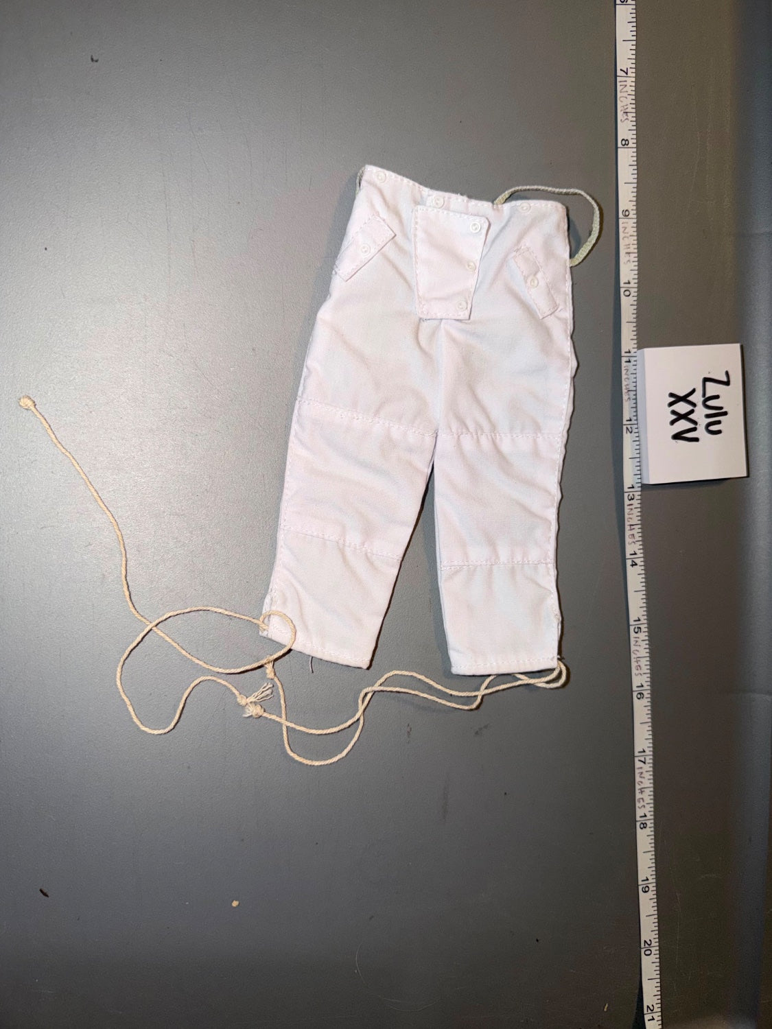 1/6 Scale Ninja White Pants with Ties - Storm Shadow GI Joe