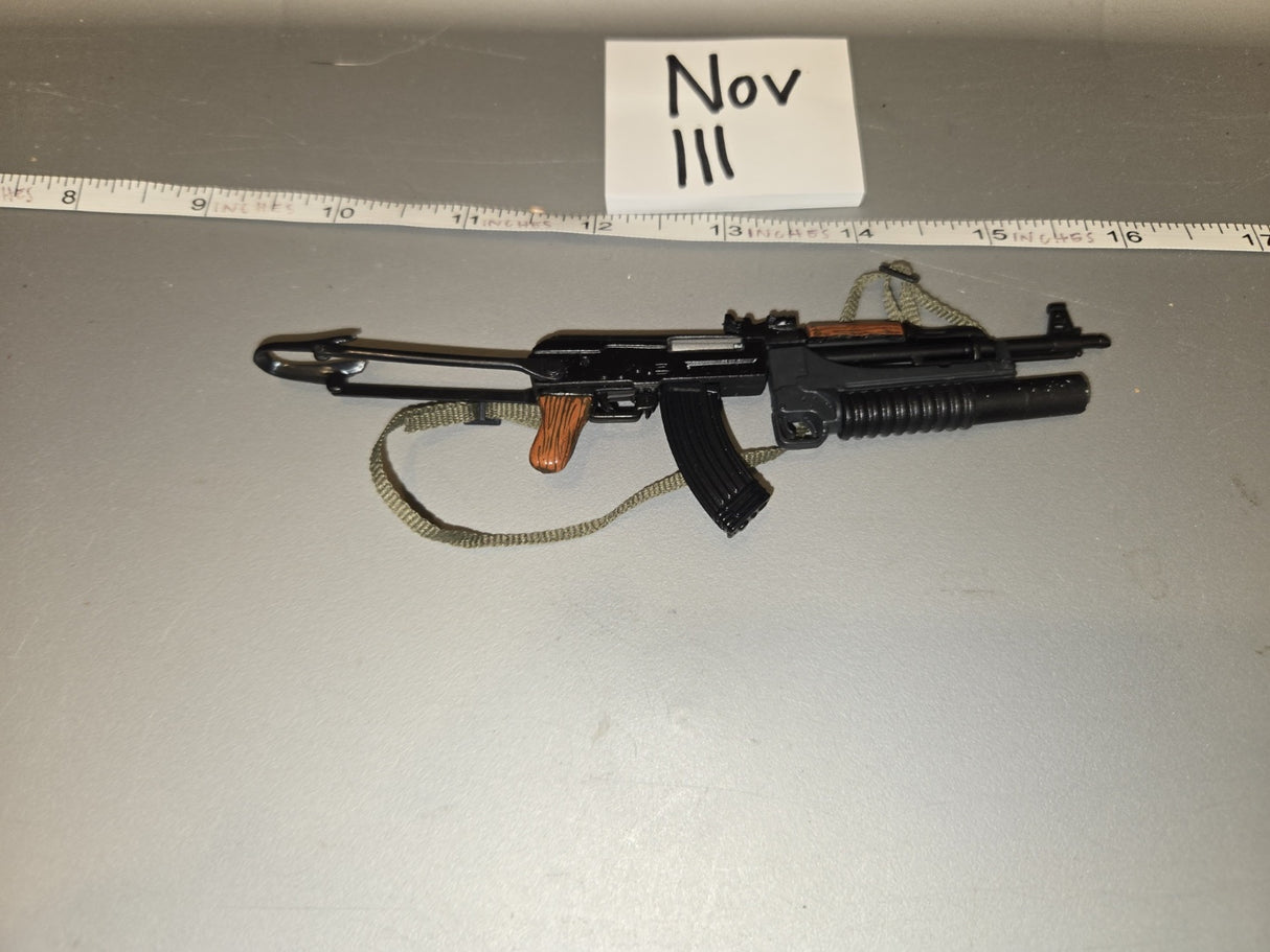 1/6 Scale Modern Era AKS-74U with Underbarrel Grenade Launcher and Sling - Nov III