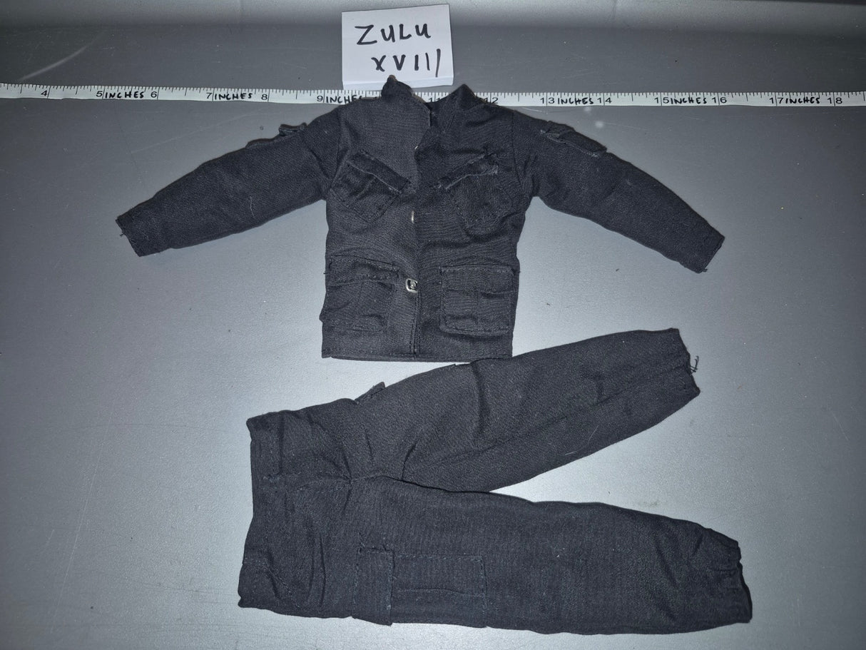 1/6 Scale Modern Era Black BDU Uniform Set - Zulu XVII
