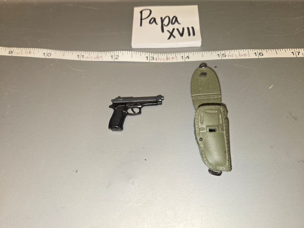 1/6 Scale Modern Era Beretta M9 Pistol and Holster - Papa XVII