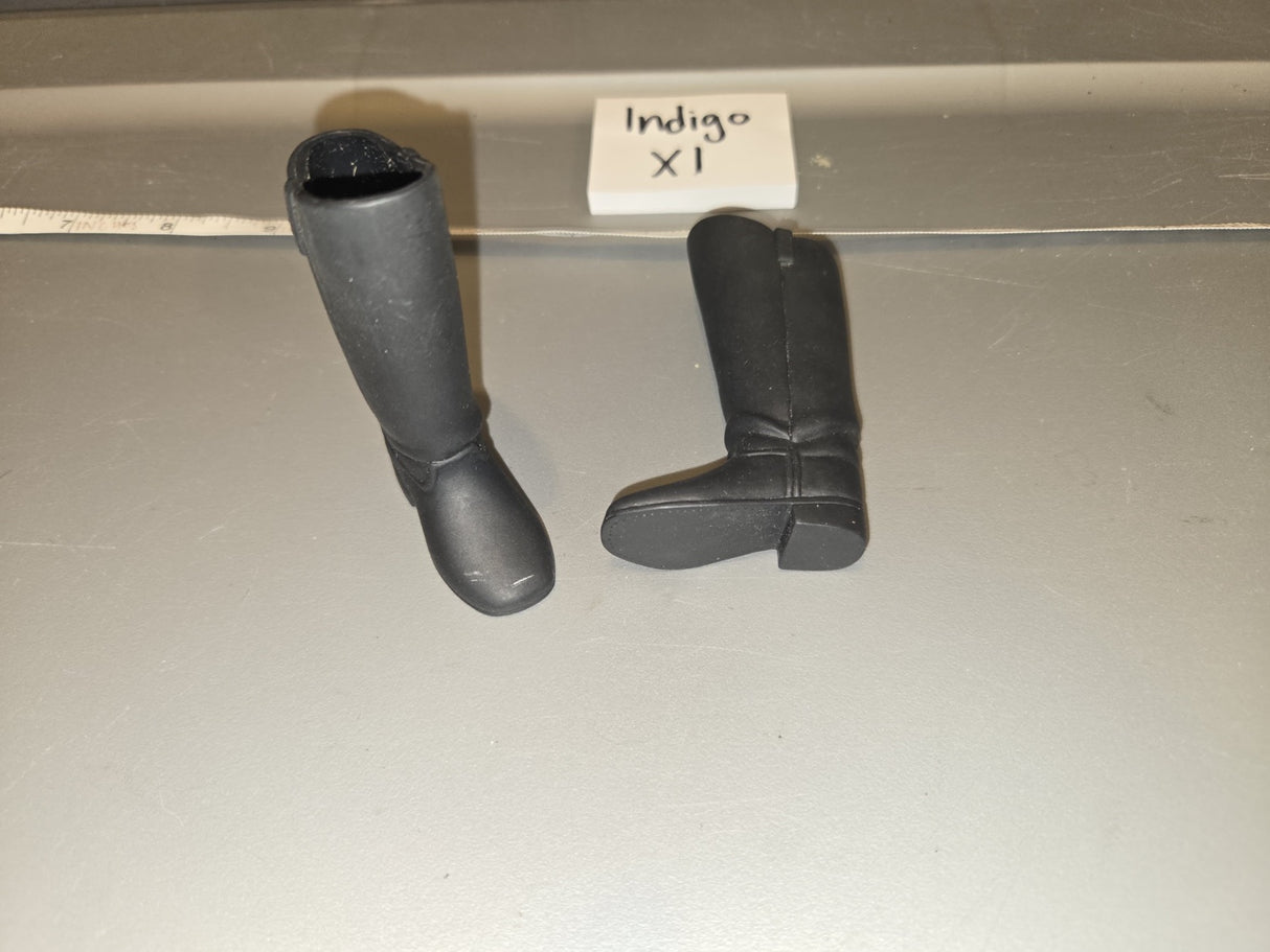 1/6 Scale Civil War Western Era Knee High Riding Boots - Indigo XI