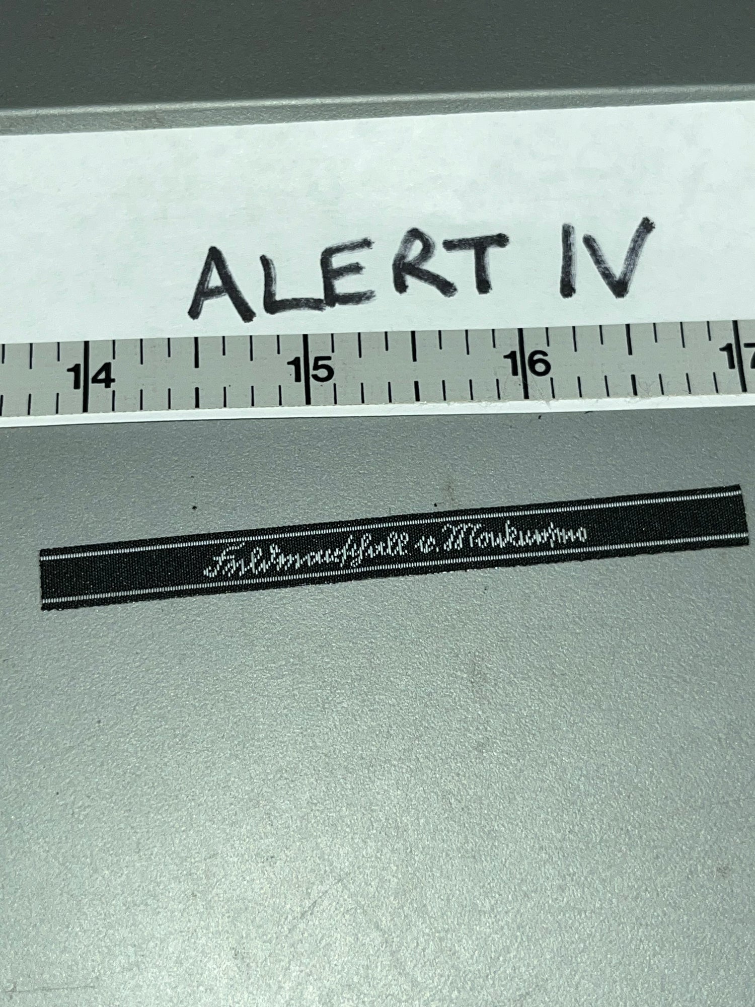 1/6 Scale WWII German Cavalry Cuff Title - Alert