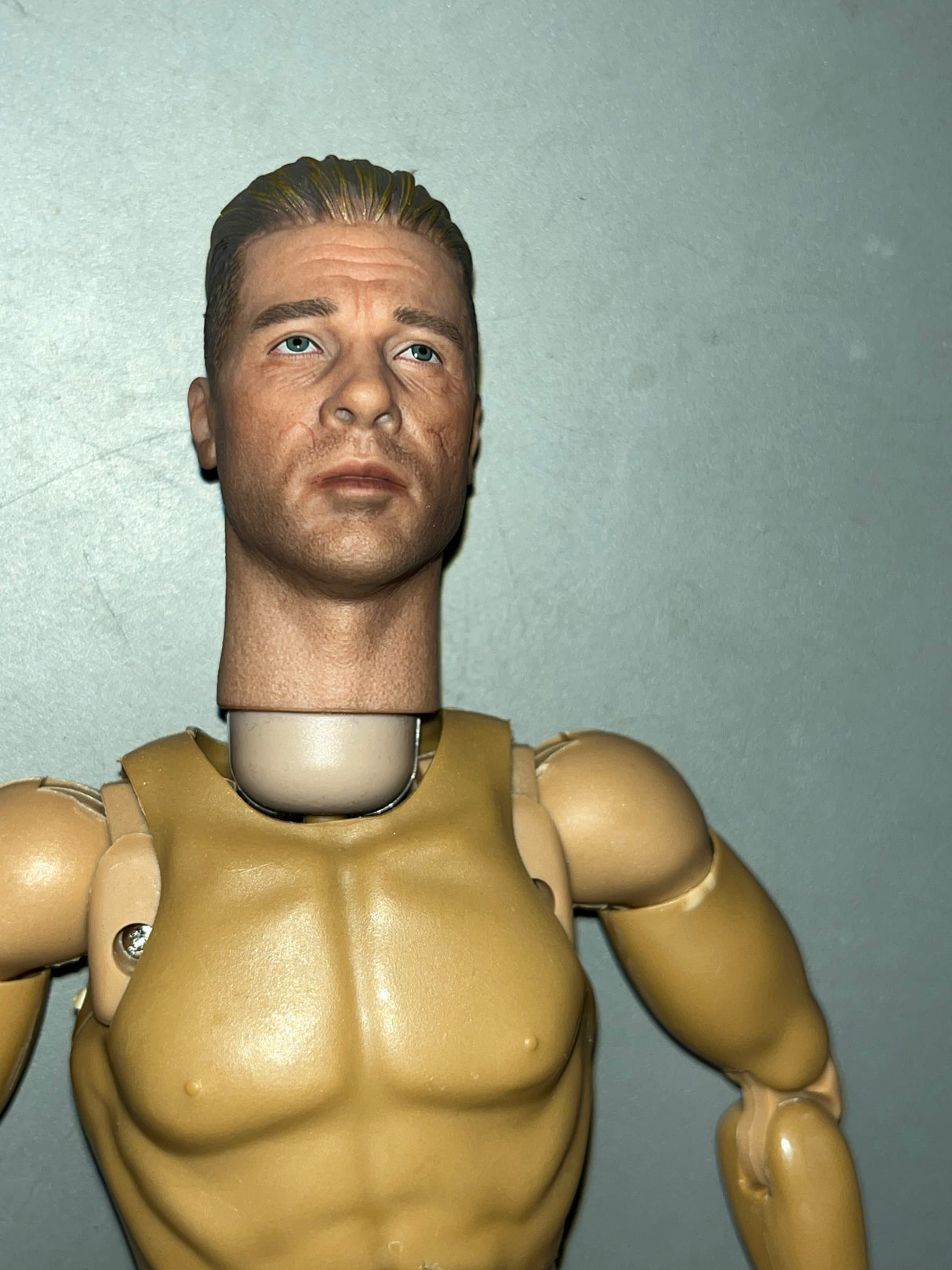 1/6 Scale WWII US War Daddy Brad Pitt Nude Figure - Facepool