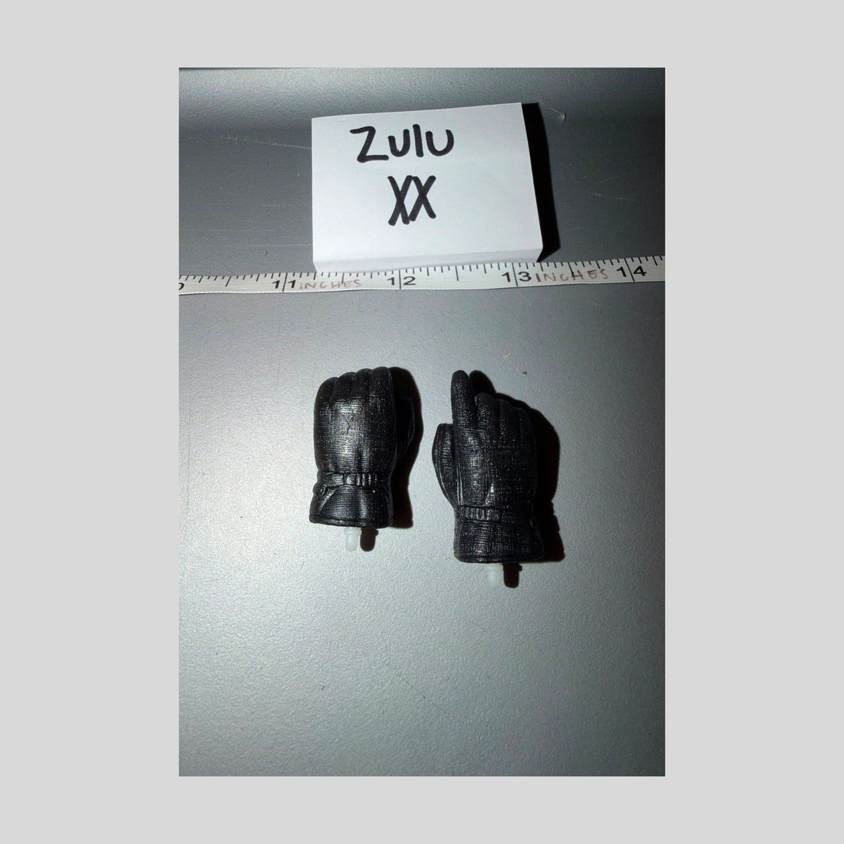 1/6 Scale Modern Era Black Tactical Gloves Set