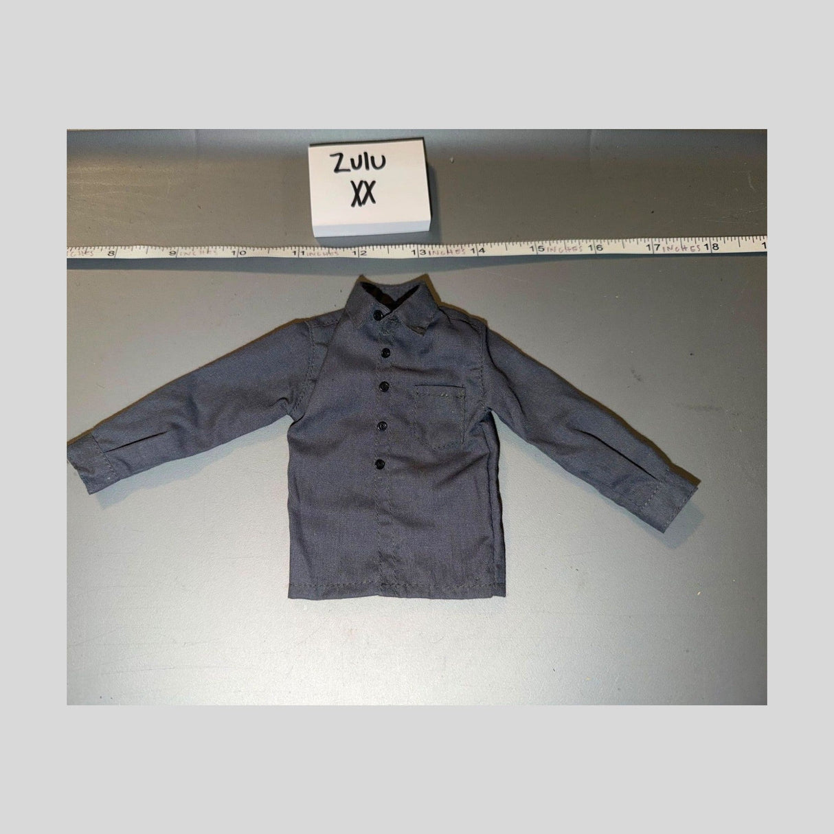 1/6 Scale Modern Western Grey Work Shirt - Dragon